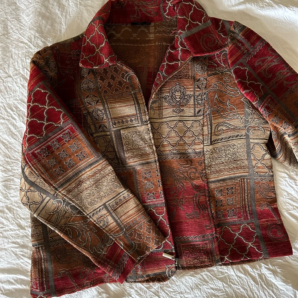 Beautiful Vintage Ladies Zip Up Jacket By Molly A… - image 2